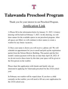 photo of flyer with preschool app link